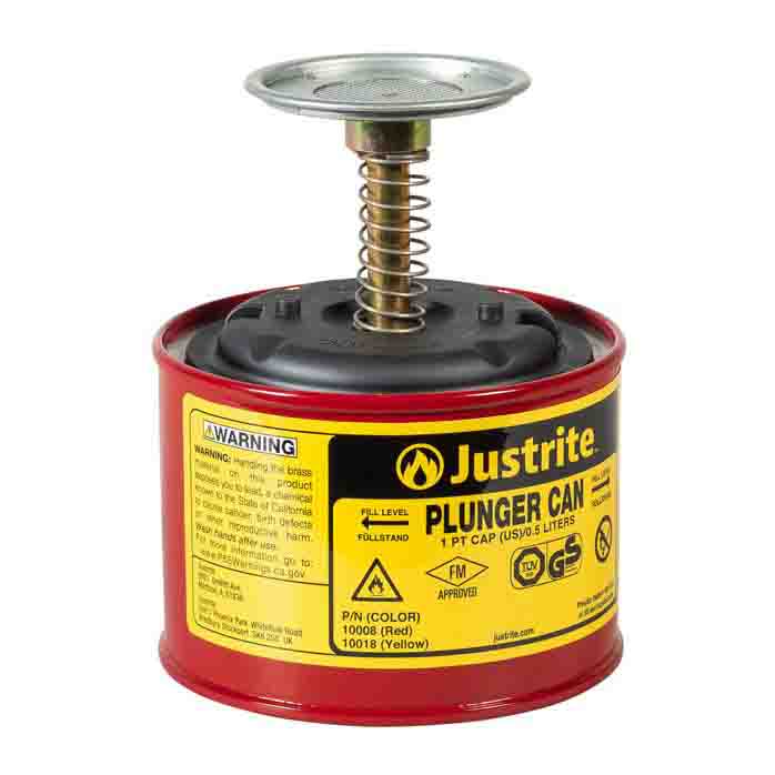 Justrite 0.5 Litre Plunger Dispensing Can