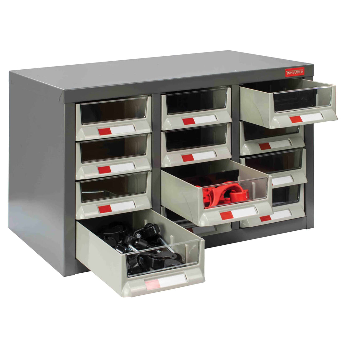 Topdrawer 12 drawer steel small parts storage cabinet