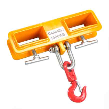 1000kg Double Forklift Sleeve Attachment for drum lifting