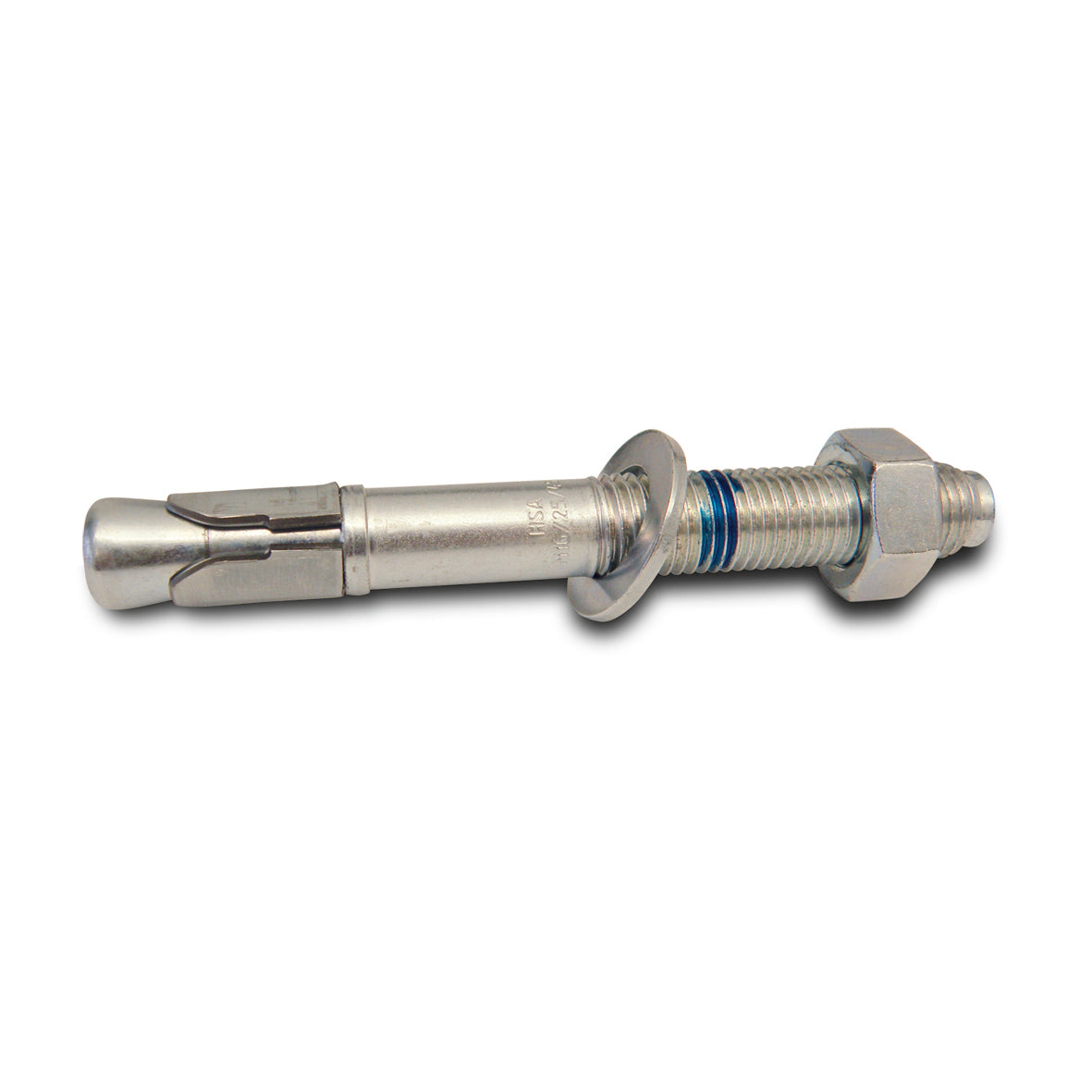 Metal screw or bolt on a white background