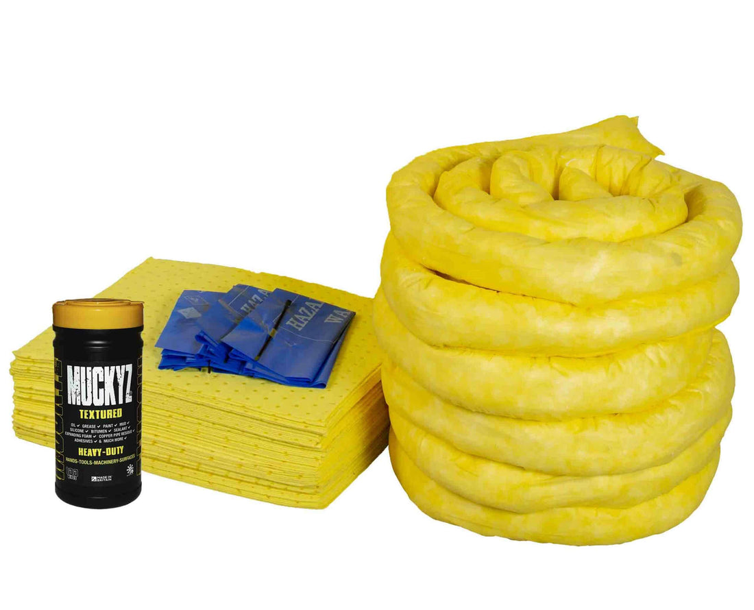 120 Litre Chemical Yellow Wheelie Bin Spill Kit