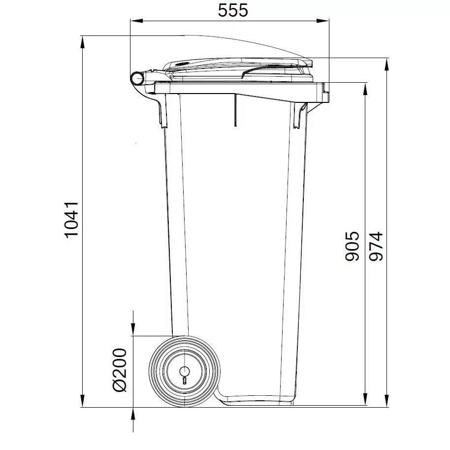 120 Litre Plastic Wheelie Bin