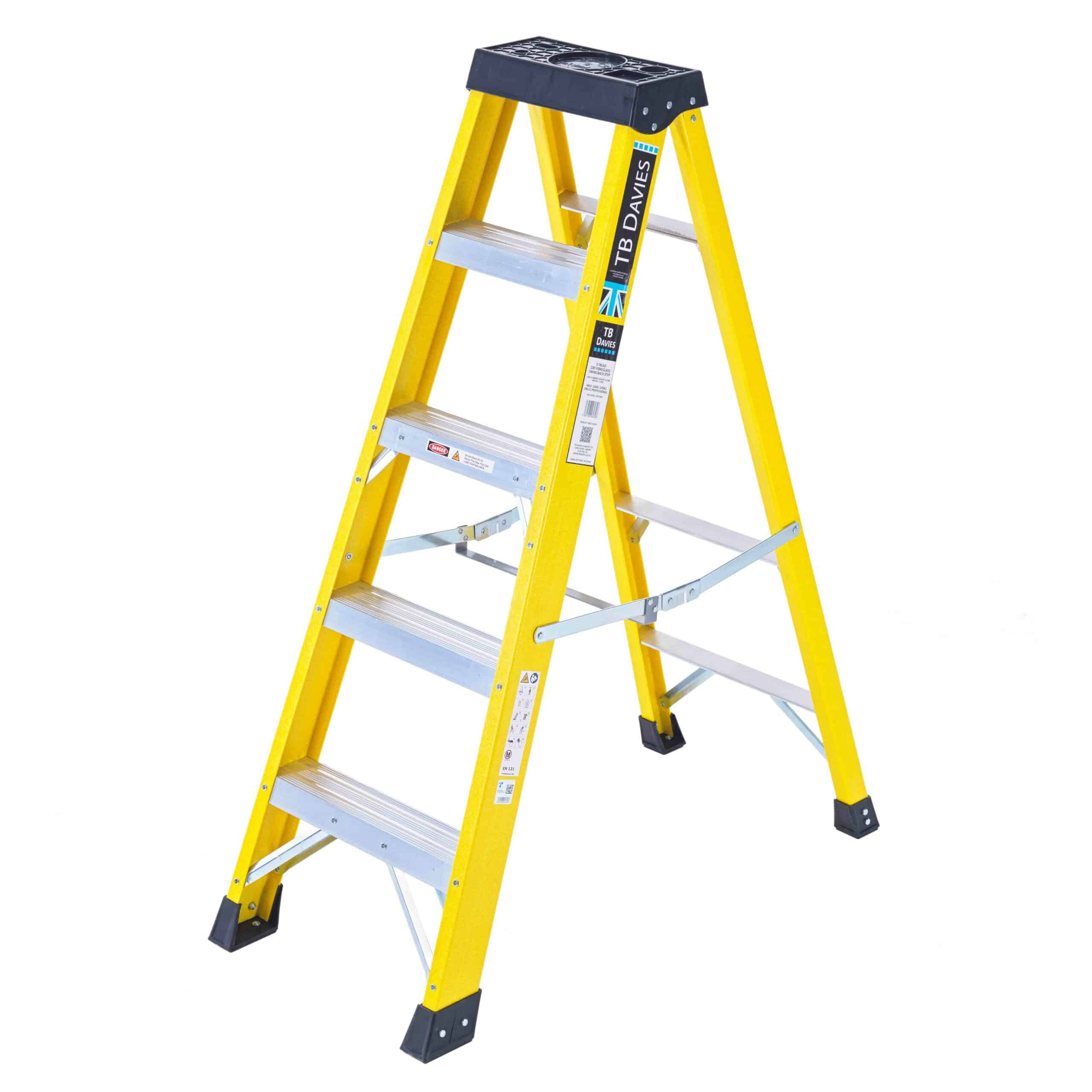Fibreglass Swing Back 5 Tread Step Ladders