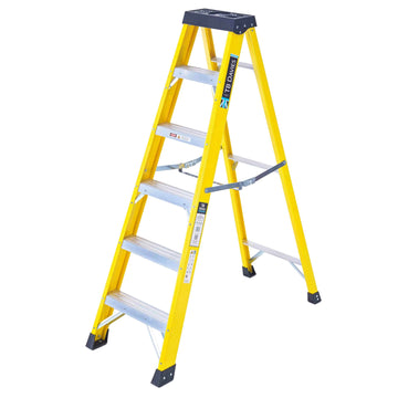 Fibreglass Swing Back 6 Tread Step Ladders