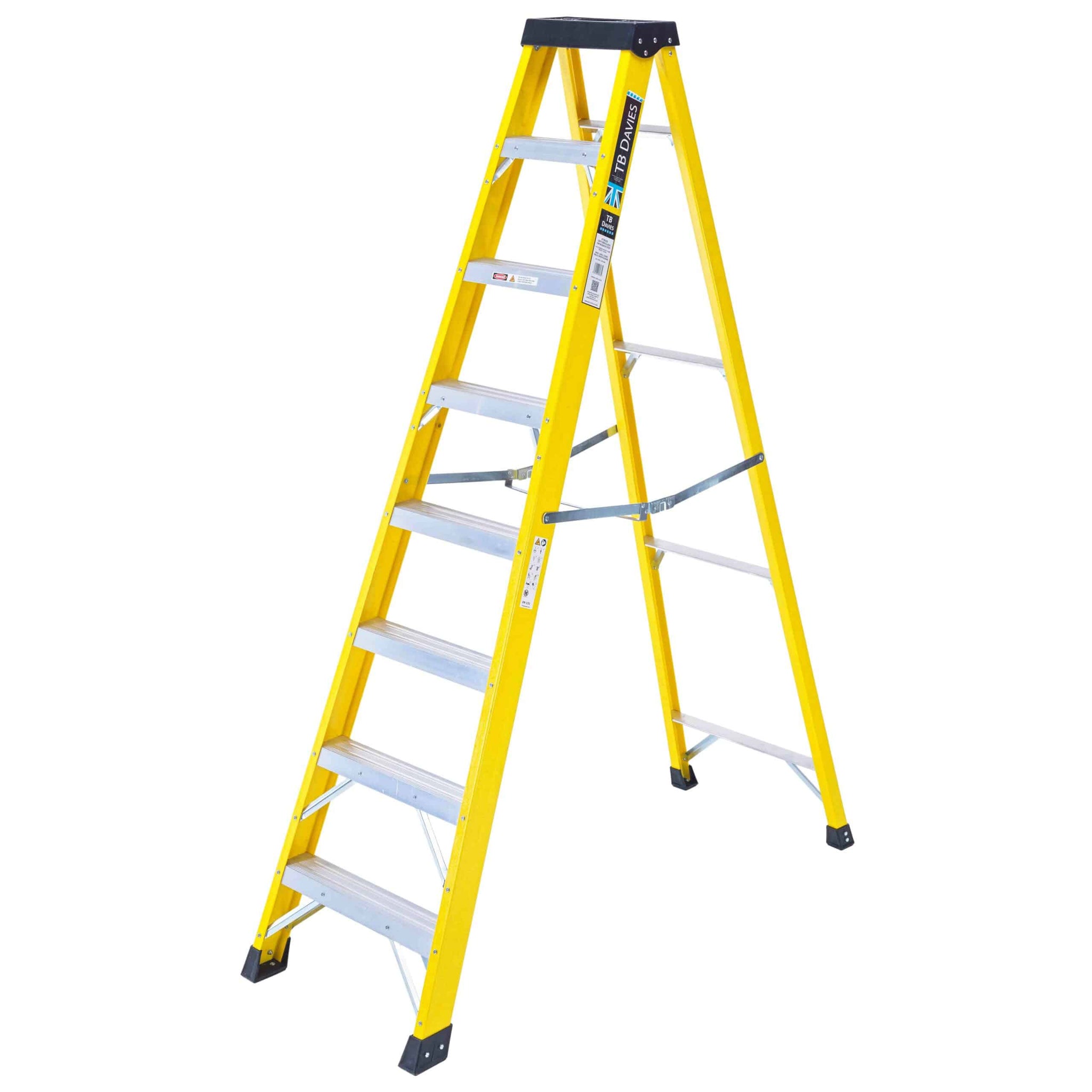 Fibreglass Swing Back 8 Tread Step Ladders