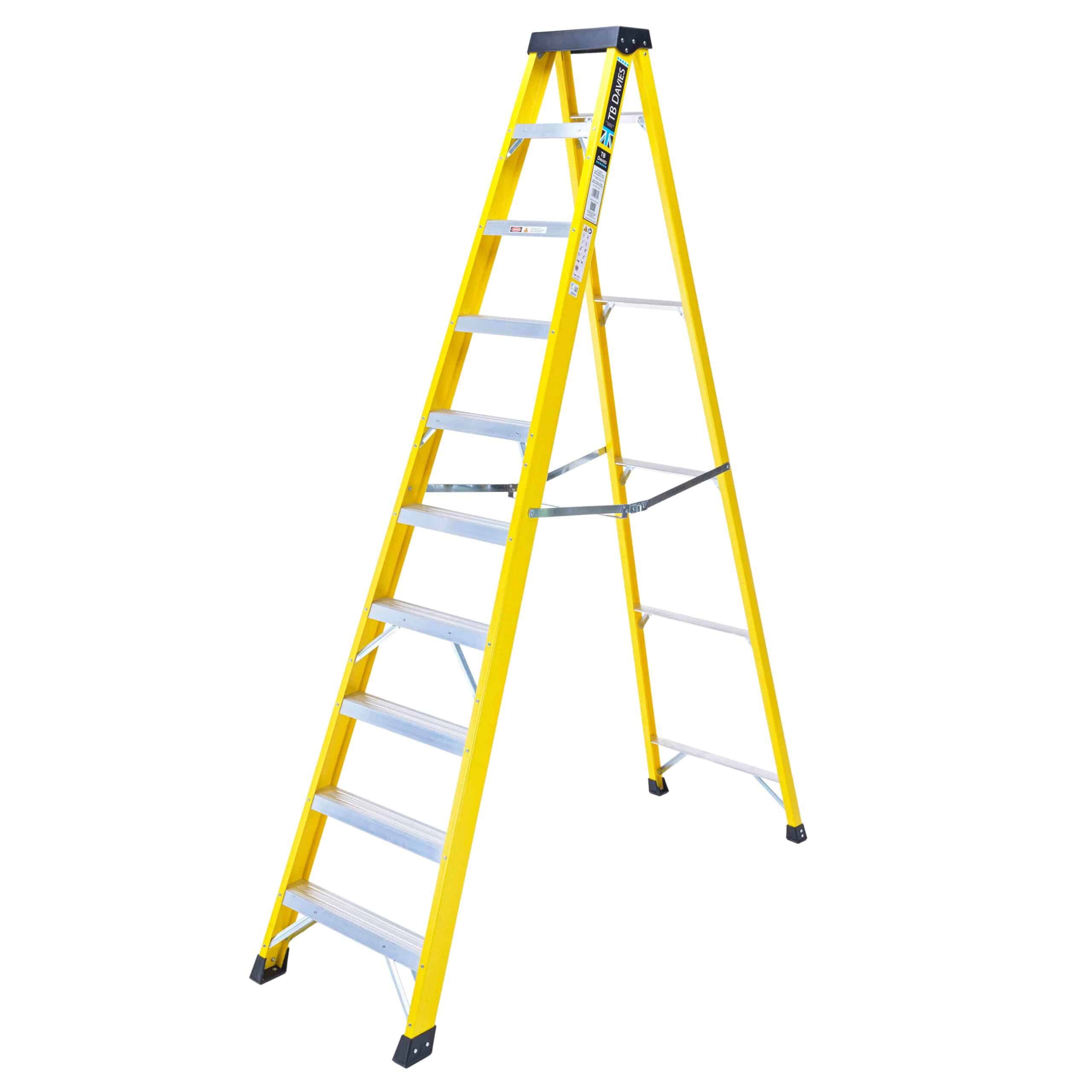 Fibreglass Swing Back 10 Tread Step Ladders