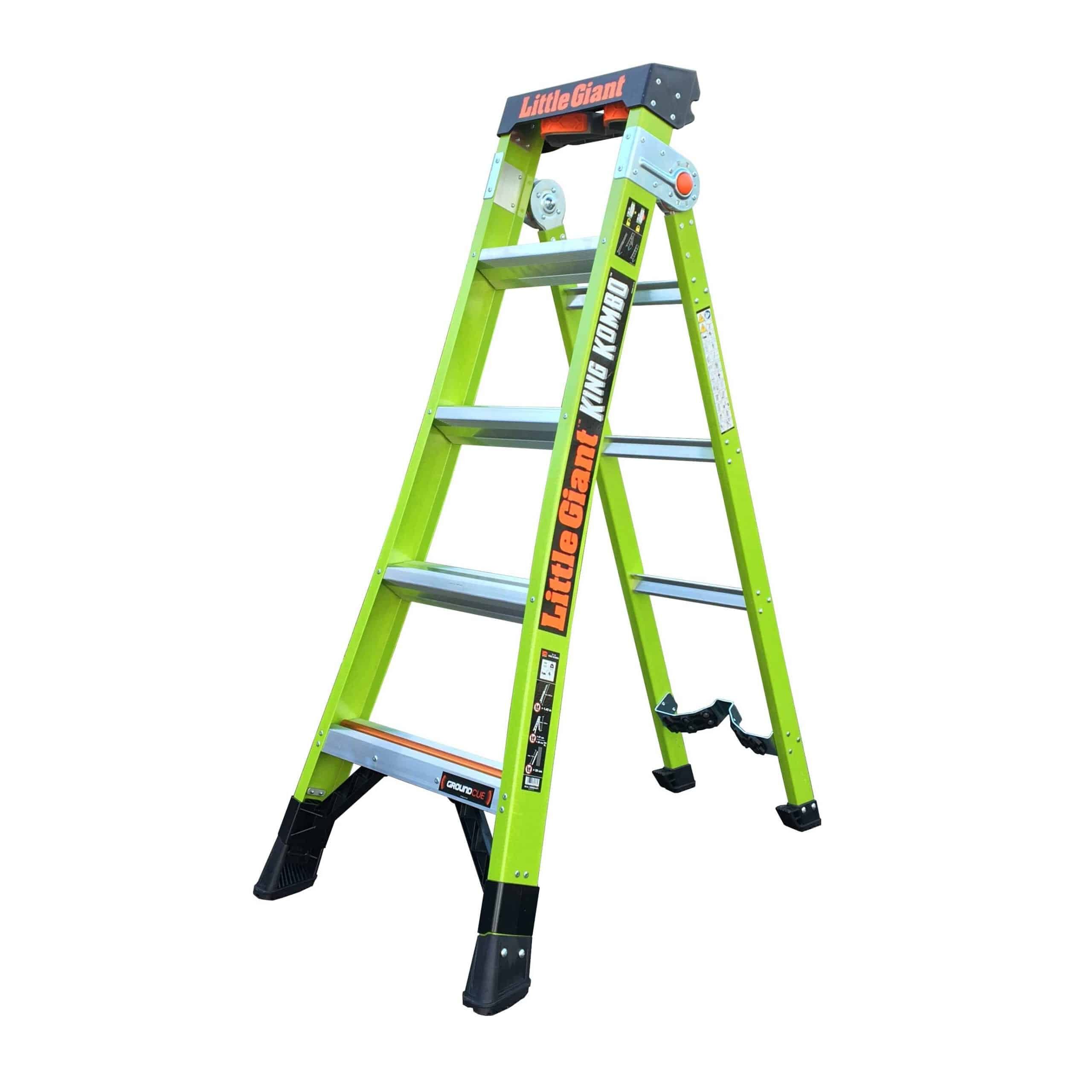 King Kombo Industrial Fibreglass 5 Tread Ladders
