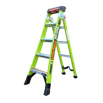 King Kombo Industrial Fibreglass 5 Tread Ladders