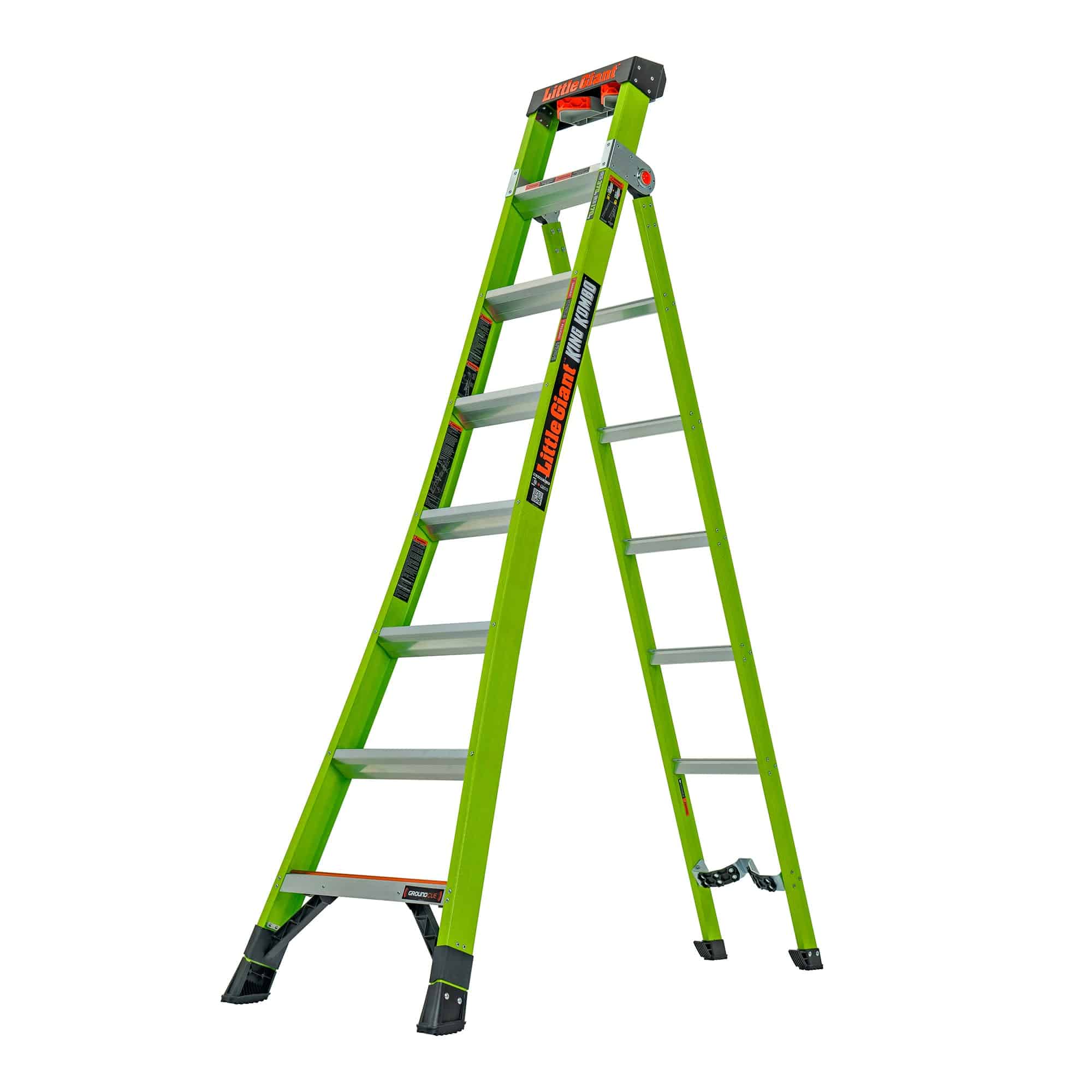 King Kombo Industrial Fibreglass 8 Tread Ladders