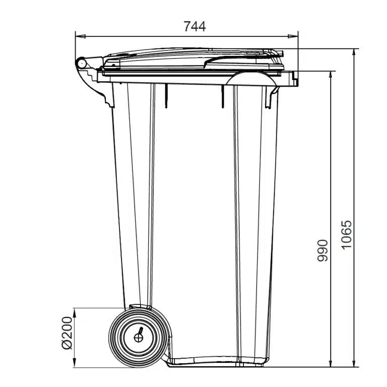 180 Litre Plastic Wheelie Bin