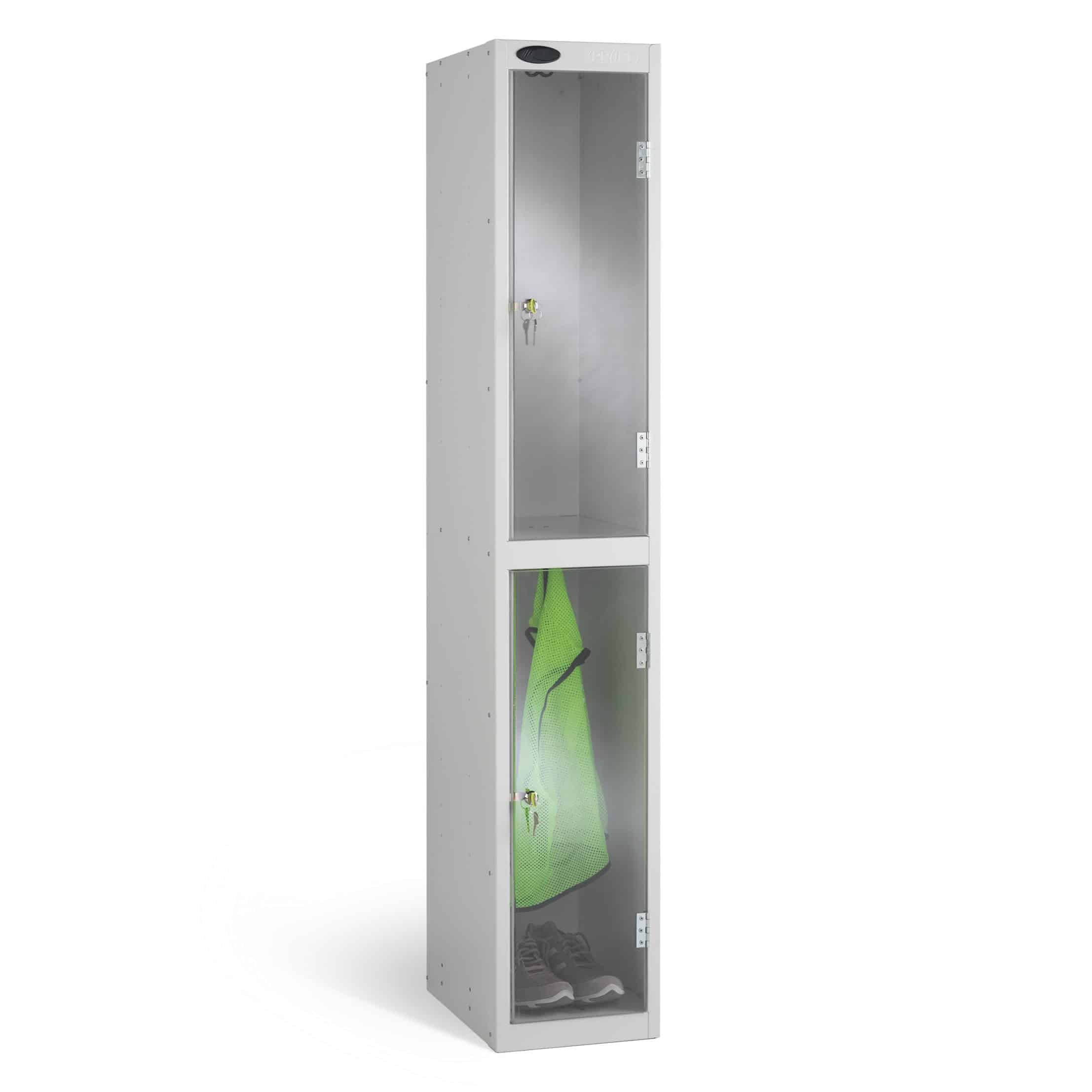 2 Door Clear Panel Lockers
