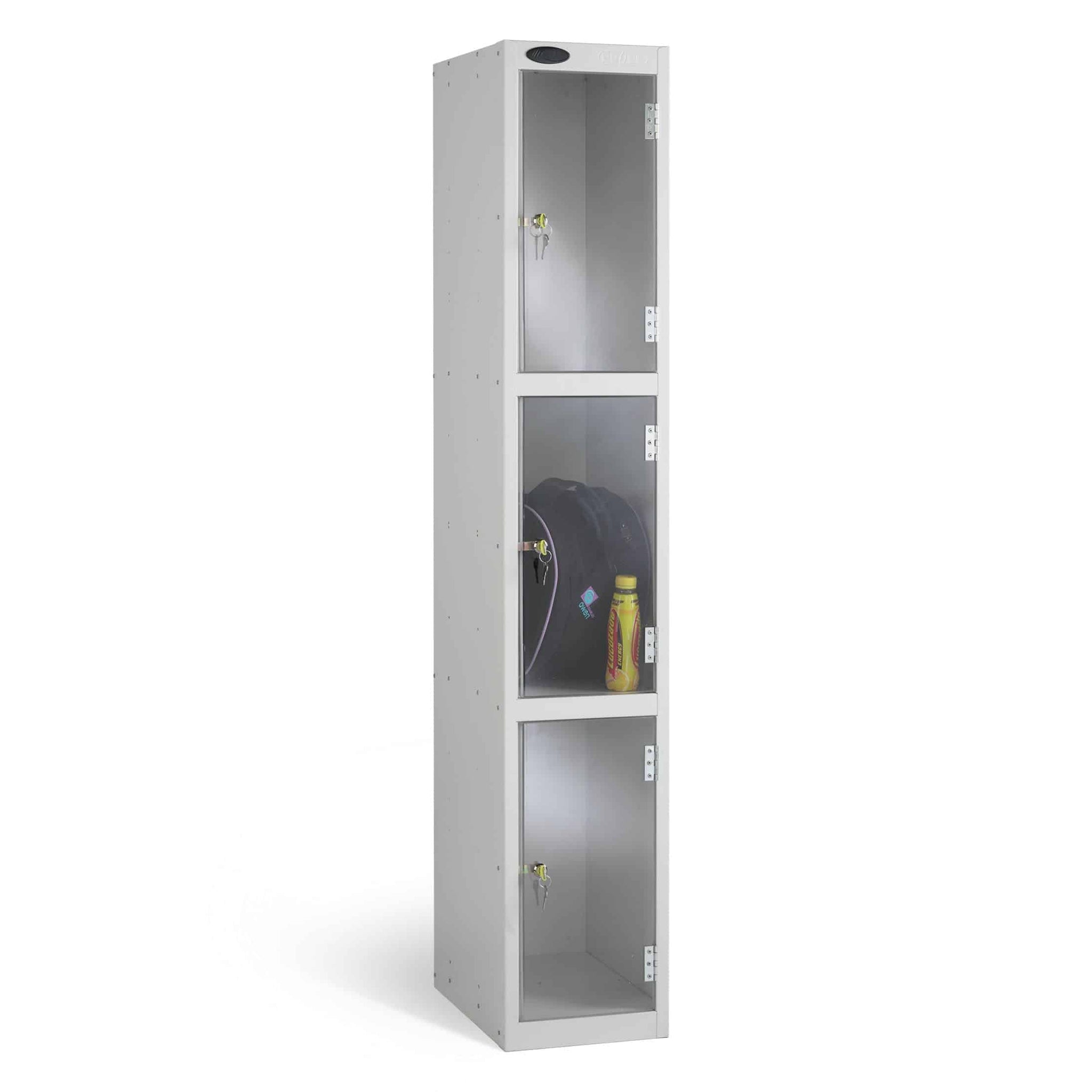 3 Door Clear Panel Lockers