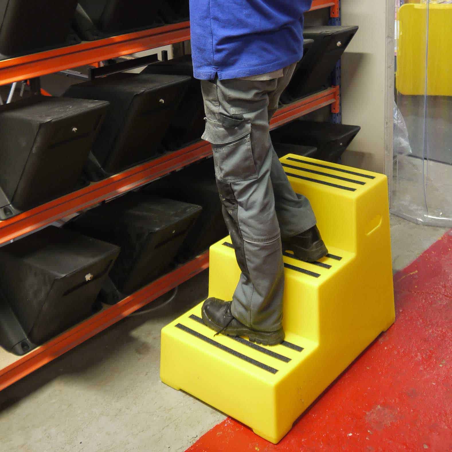 Plastic 3 Step Safety Steps