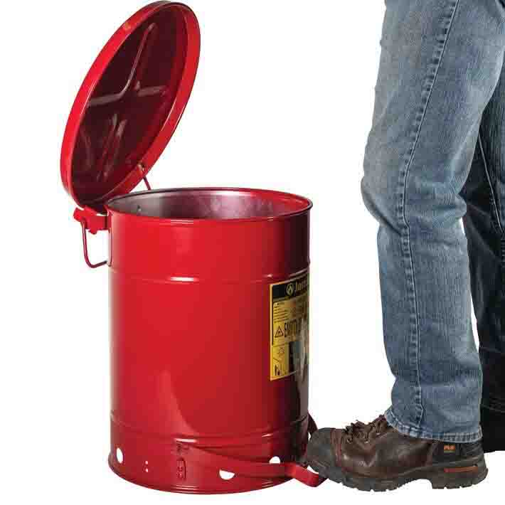 Justrite 53 Litre Steel Oily Waste Can