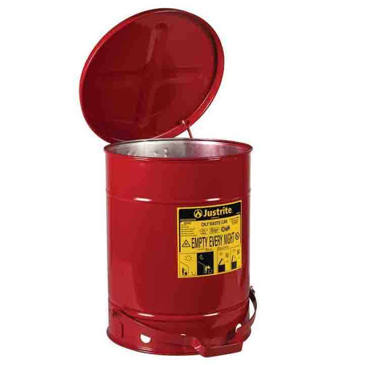 Justrite 53 Litre Steel Oily Waste Can