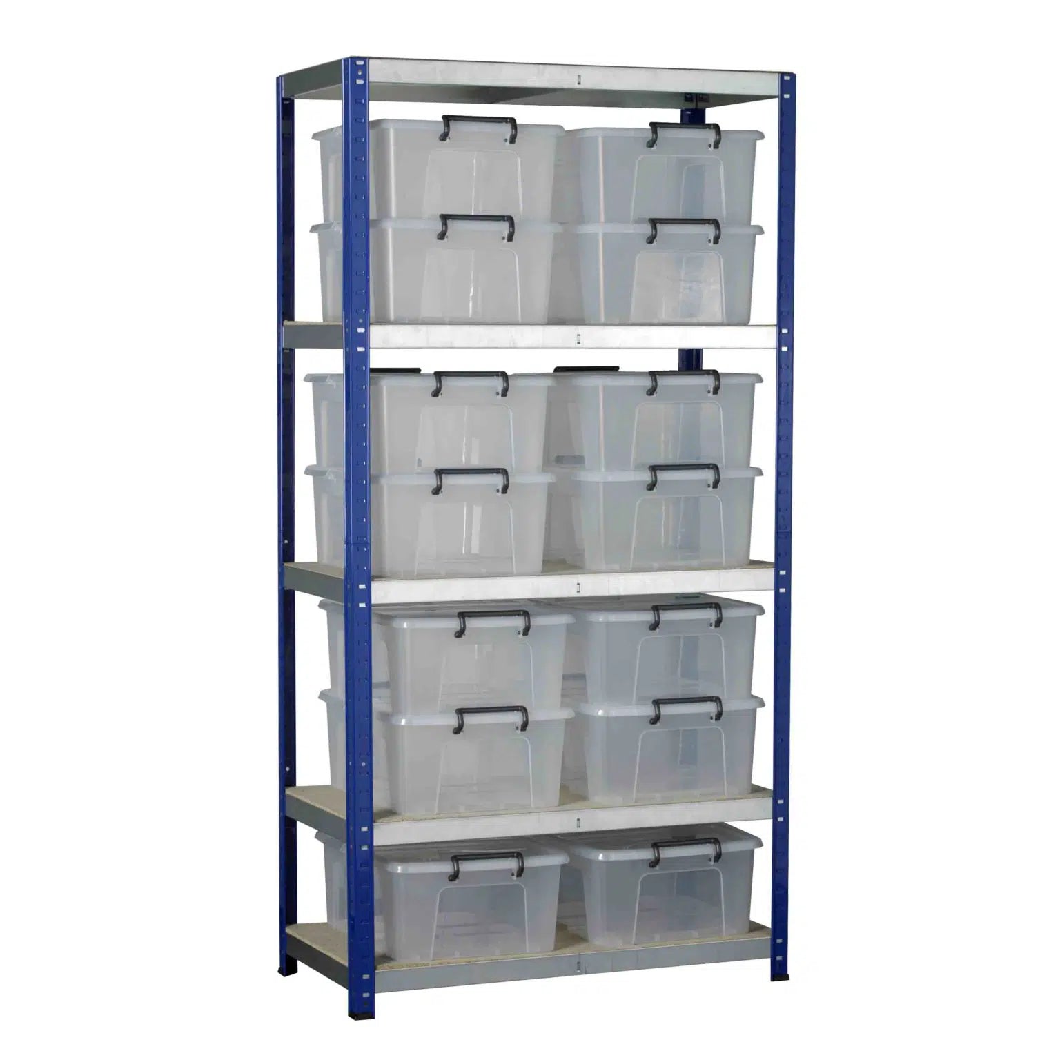 Ecorax Shelving with 14 Storemaster Containers