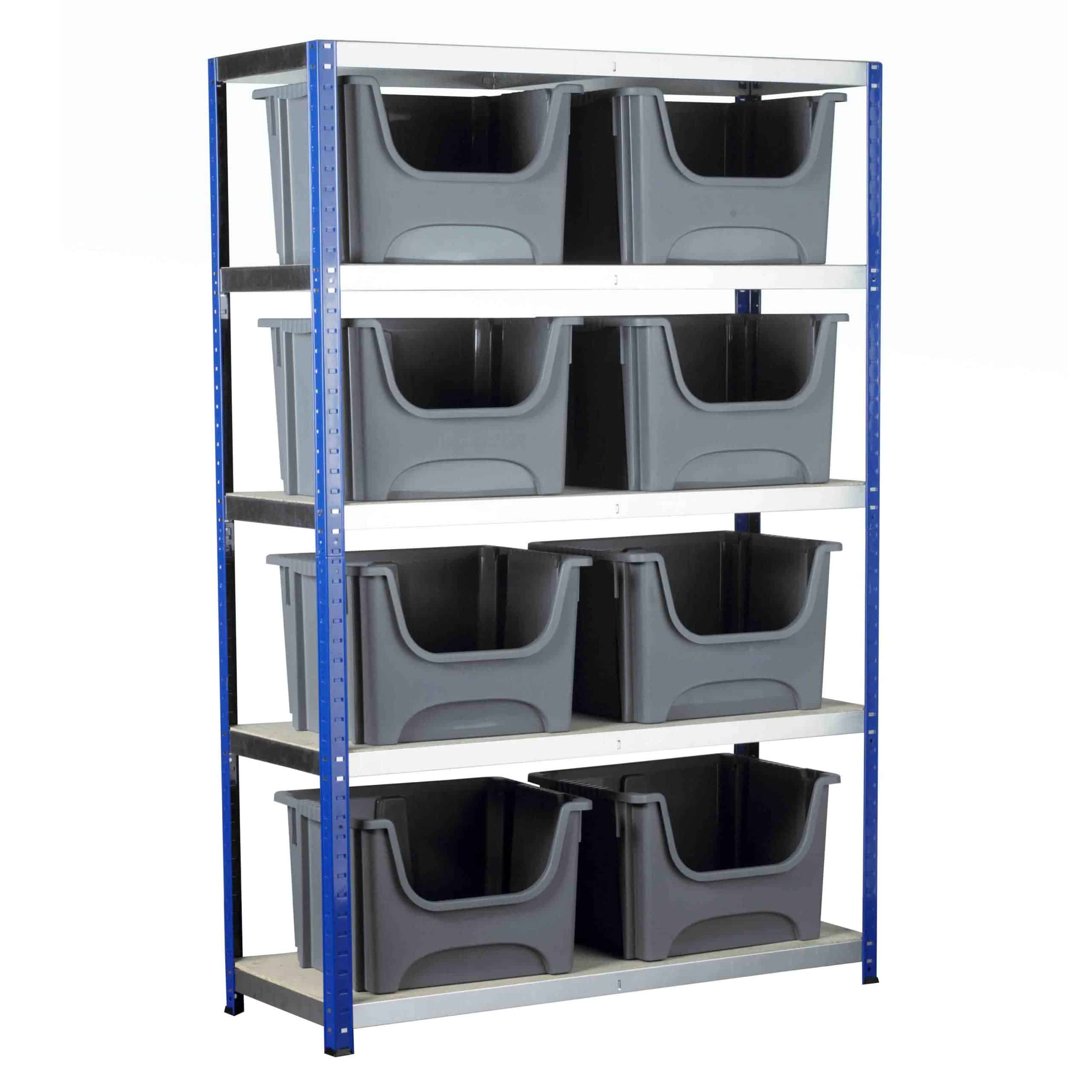 Eco-Rax Shelving with Space Bin Containers