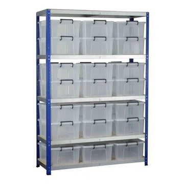 Ecorax Shelving with 21 Storemaster Containers