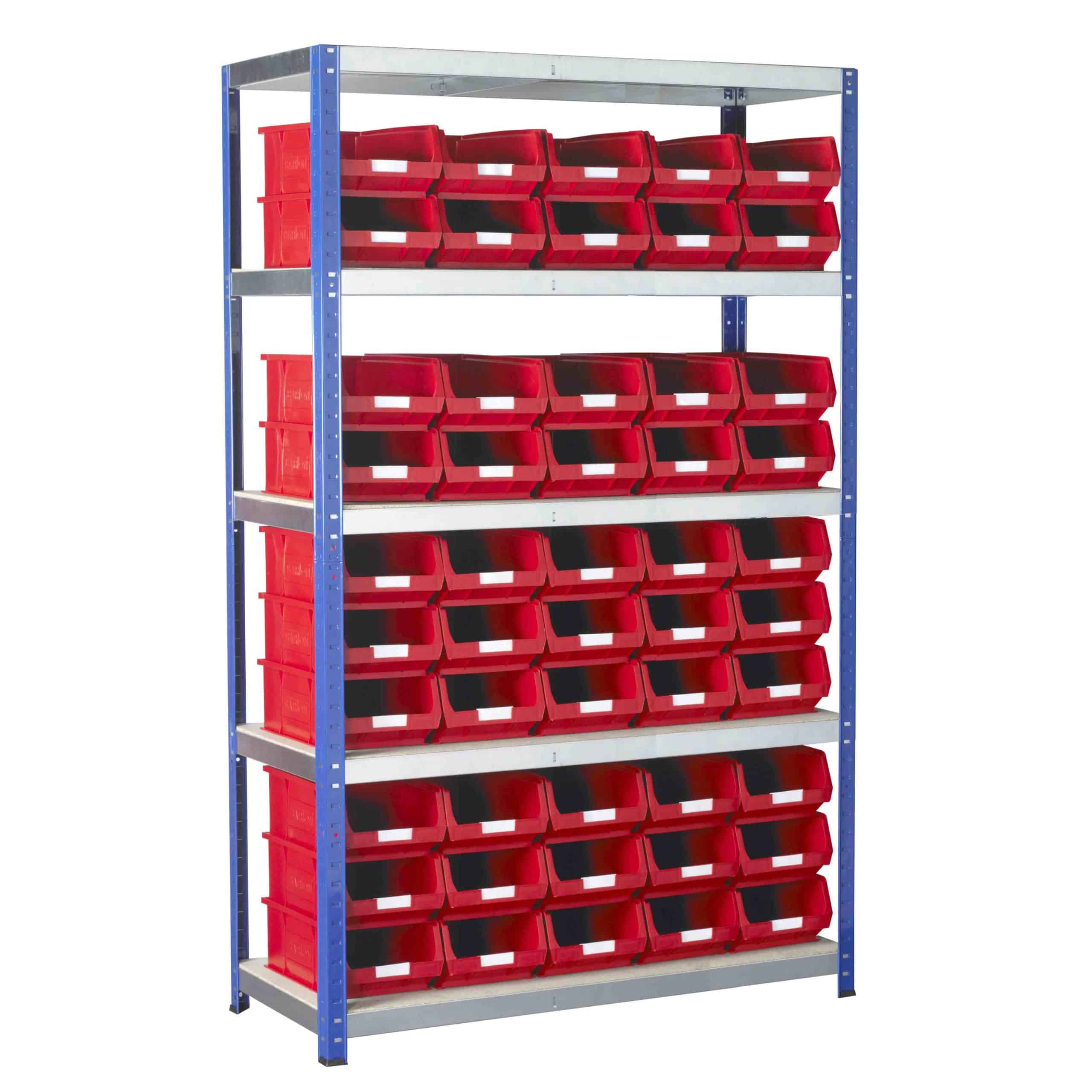 Eco-Rax Shelving with 50 TC4 Storage Containers