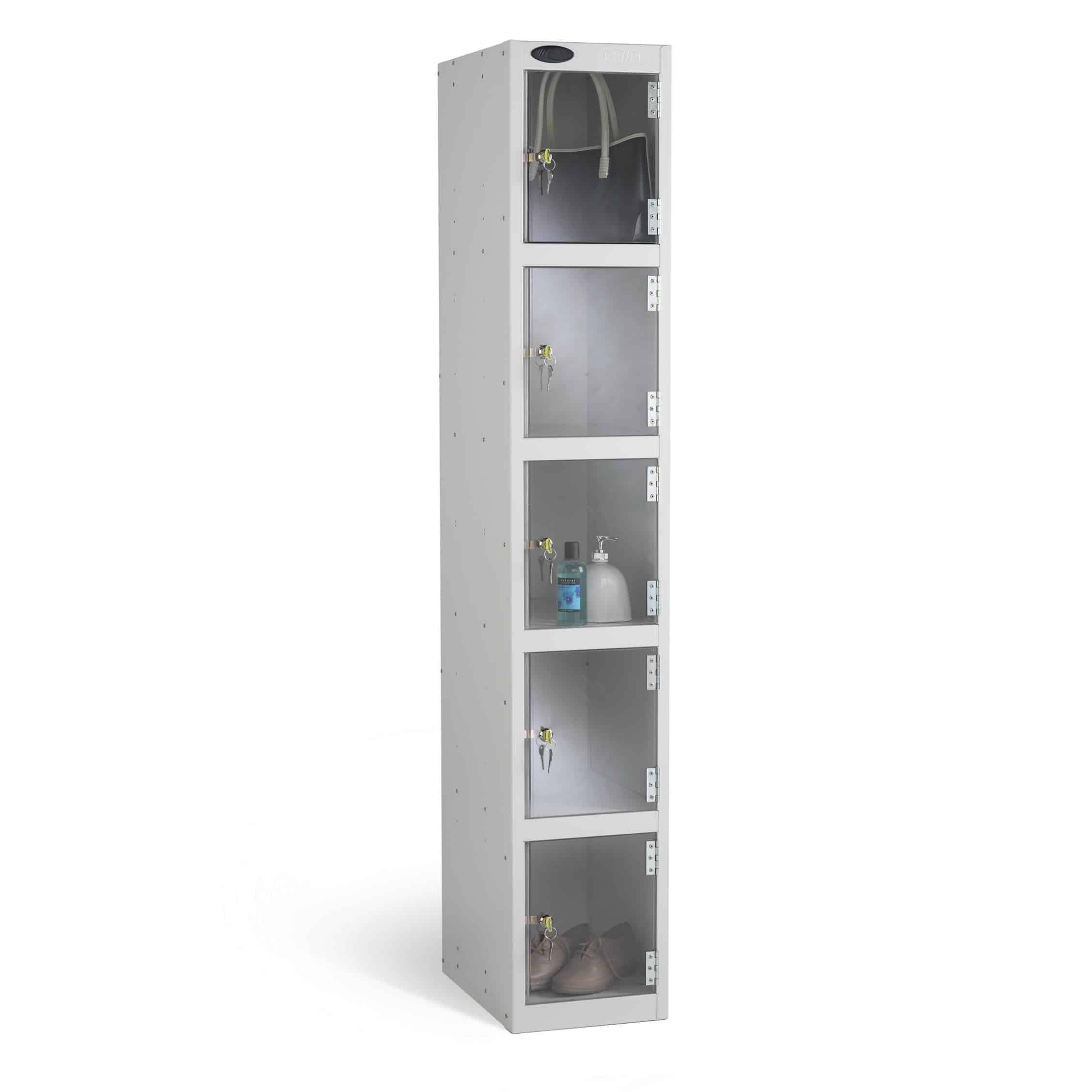 5 Door Clear Panel Lockers