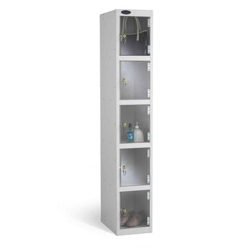 5 Door Clear Panel Lockers