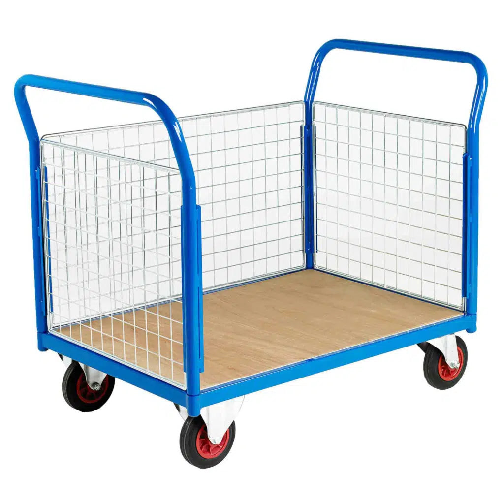 500 Series Platform Truck with Three Mesh Sides