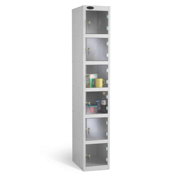 6 Door Clear Panel Lockers