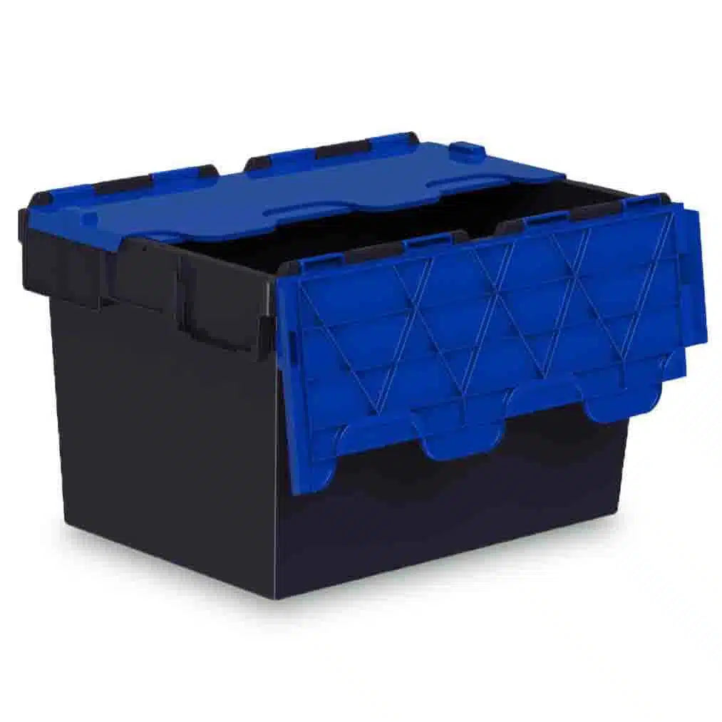 65 Litre Lid Euro Containers with Blue Lid