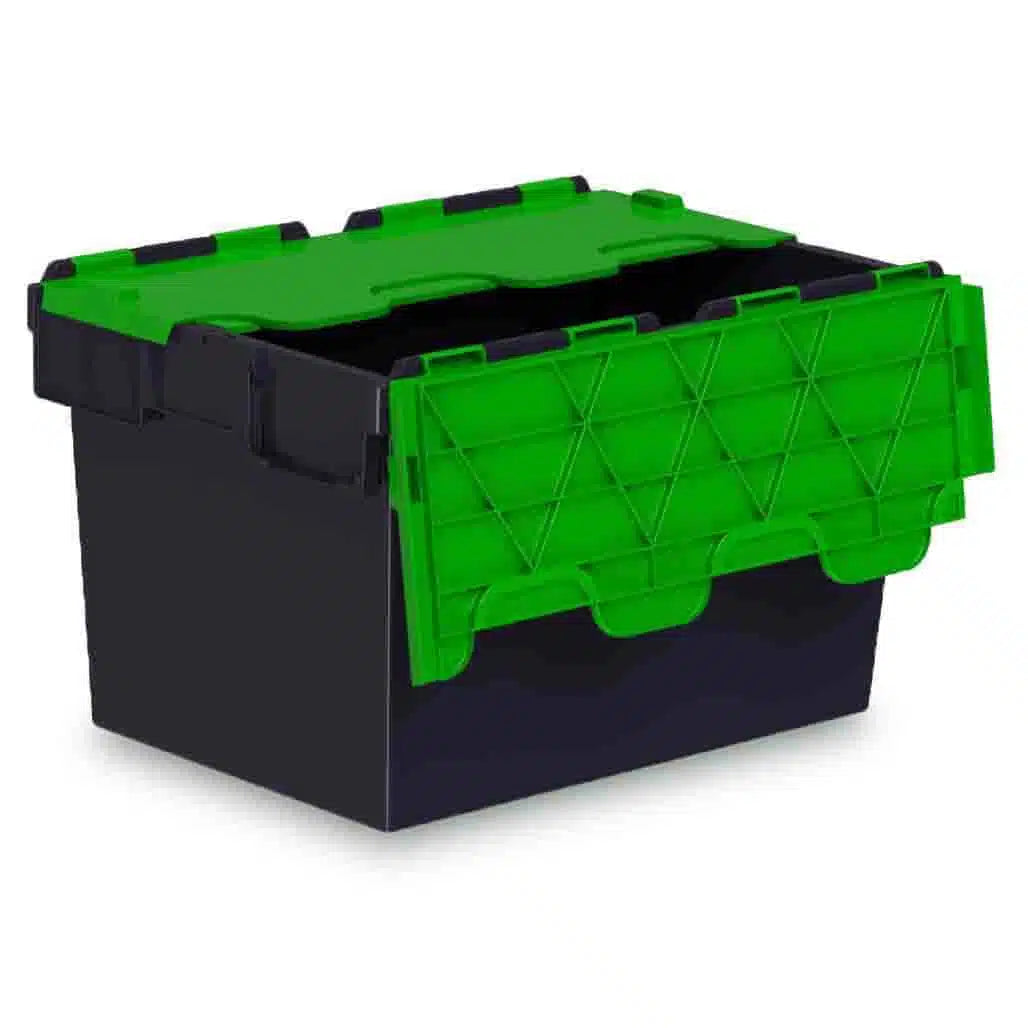 65 Litre Lid Euro Containers with Green Lid