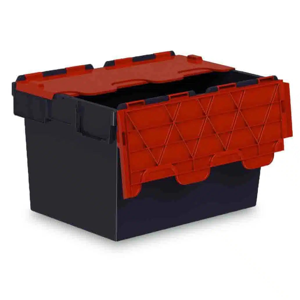 65 Litre Lid Euro Containers with Red Lid