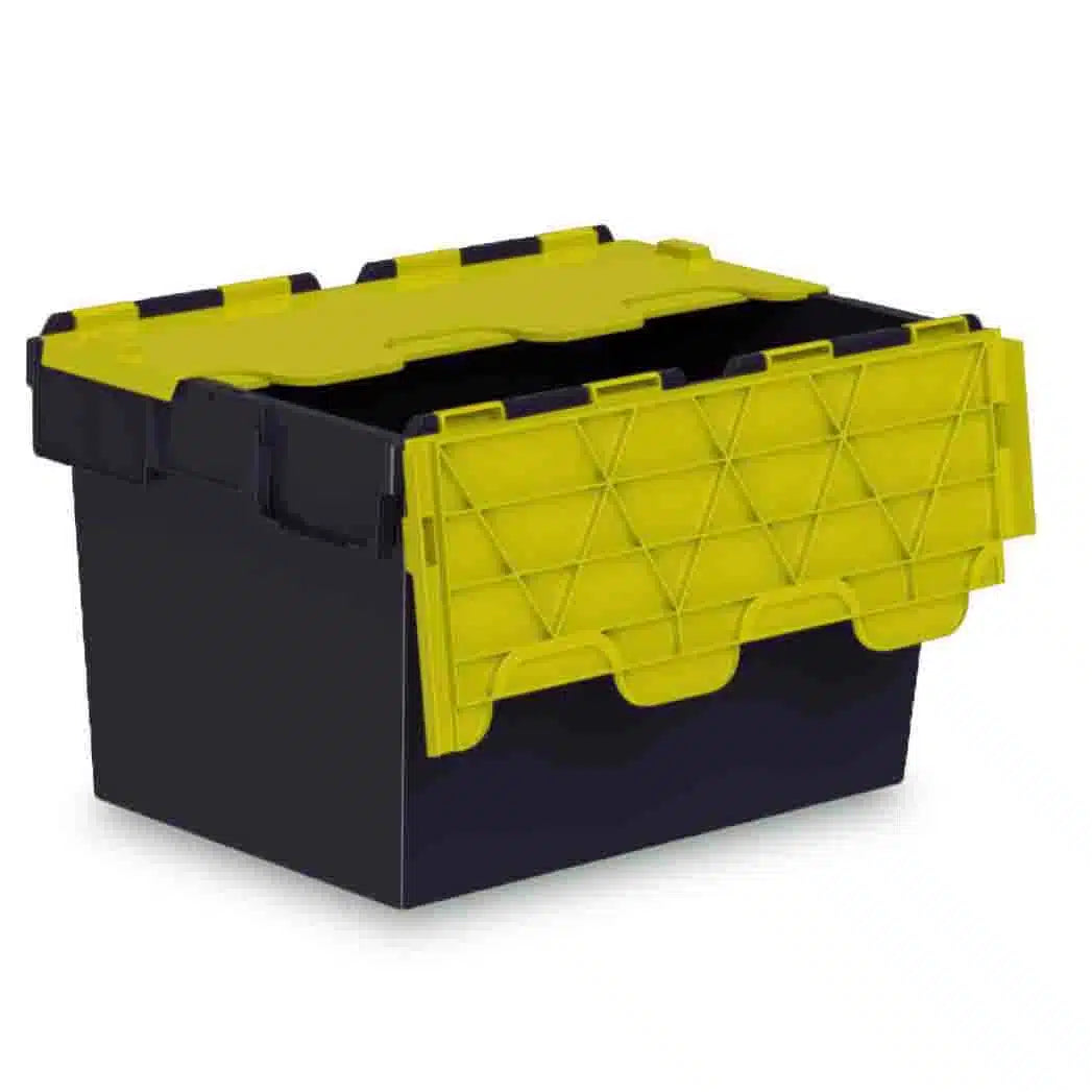 65 Litre Lid Euro Containers with Yellow Lid