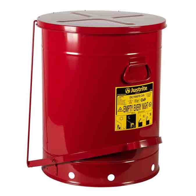 Justrite 80 Litre Steel Oily Waste Can