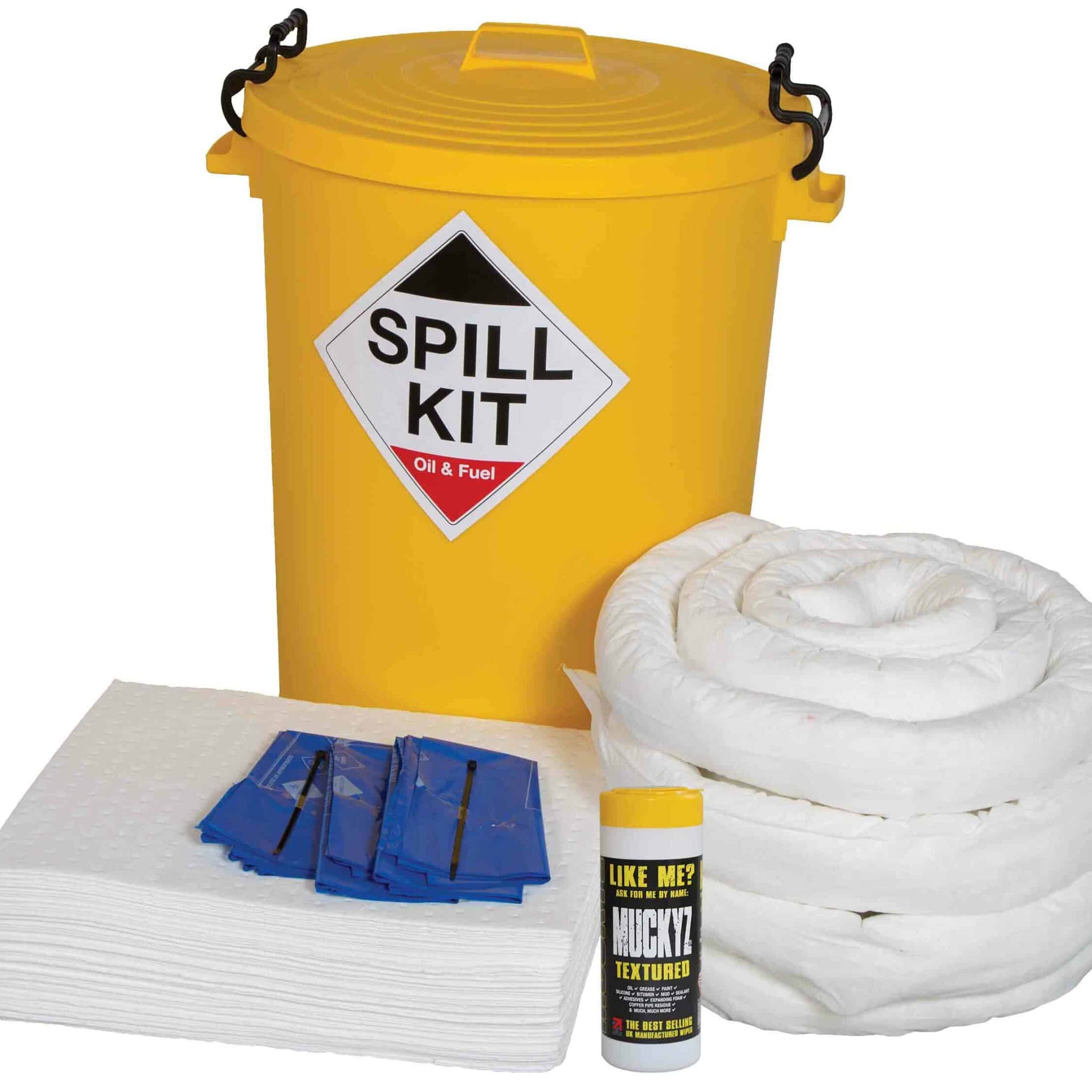 90 Litre Oil and Fuel Yellow Drum Spill Kit