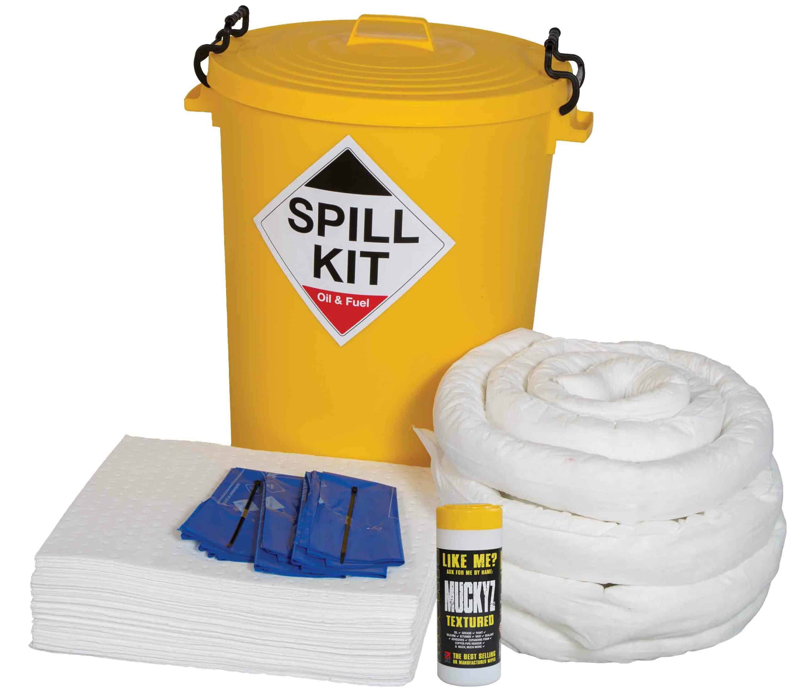 90 Litre Oil and Fuel Yellow Drum Spill Kit