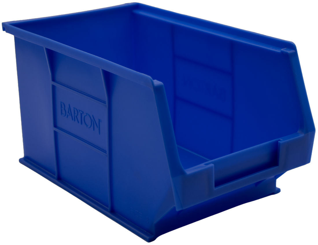 Red Barton TC3  plastic storage bin for organising components, fixings, and small parts on industrial shelving systems