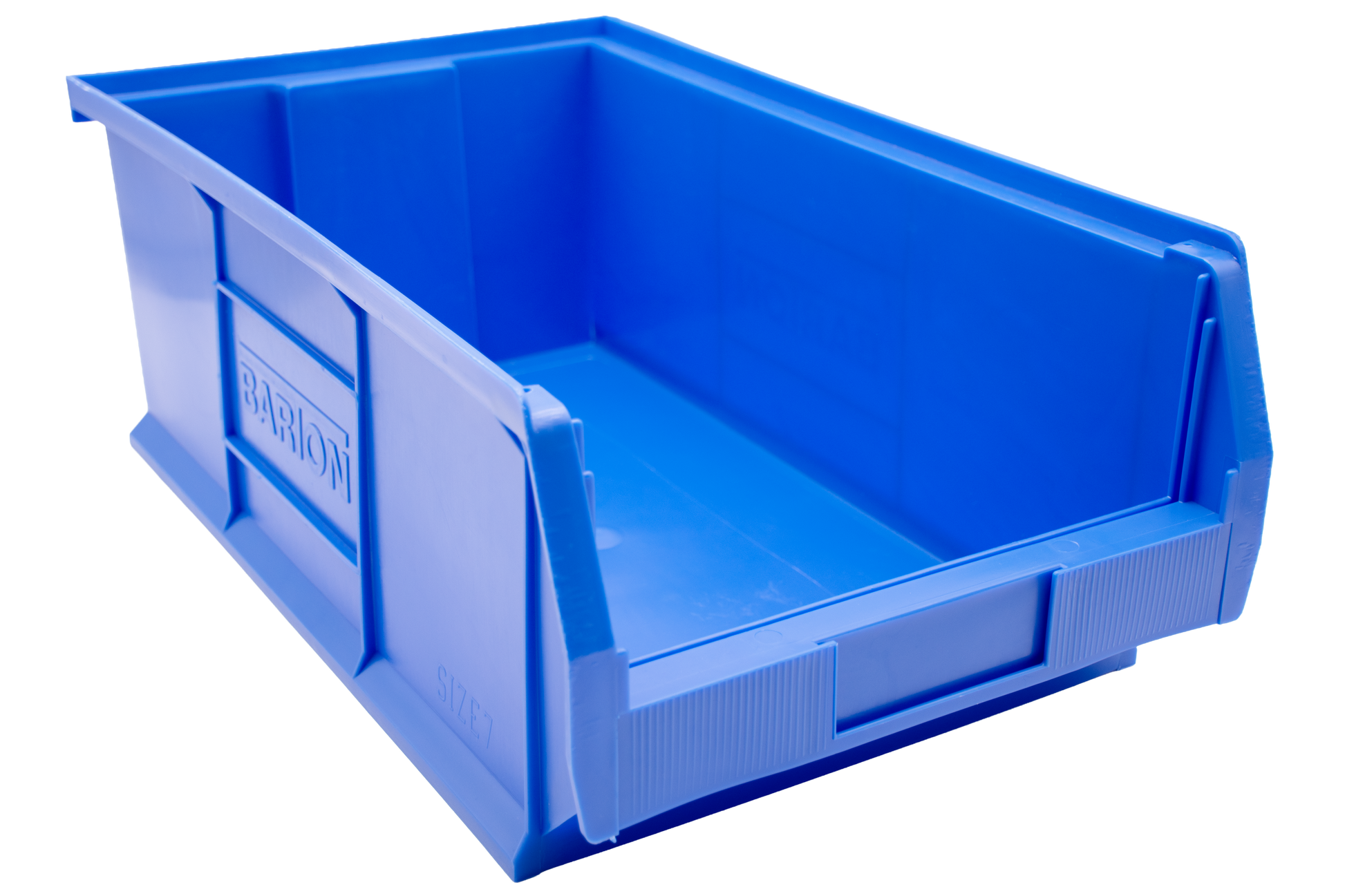 Blue Barton TC7 plastic parts storage bin designed for efficient organisation of larger components, hardware, and workshop supplies in industrial storage areas.