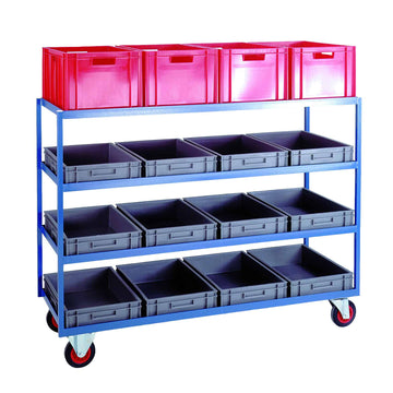 Plastic Container Shelf Trolleys
