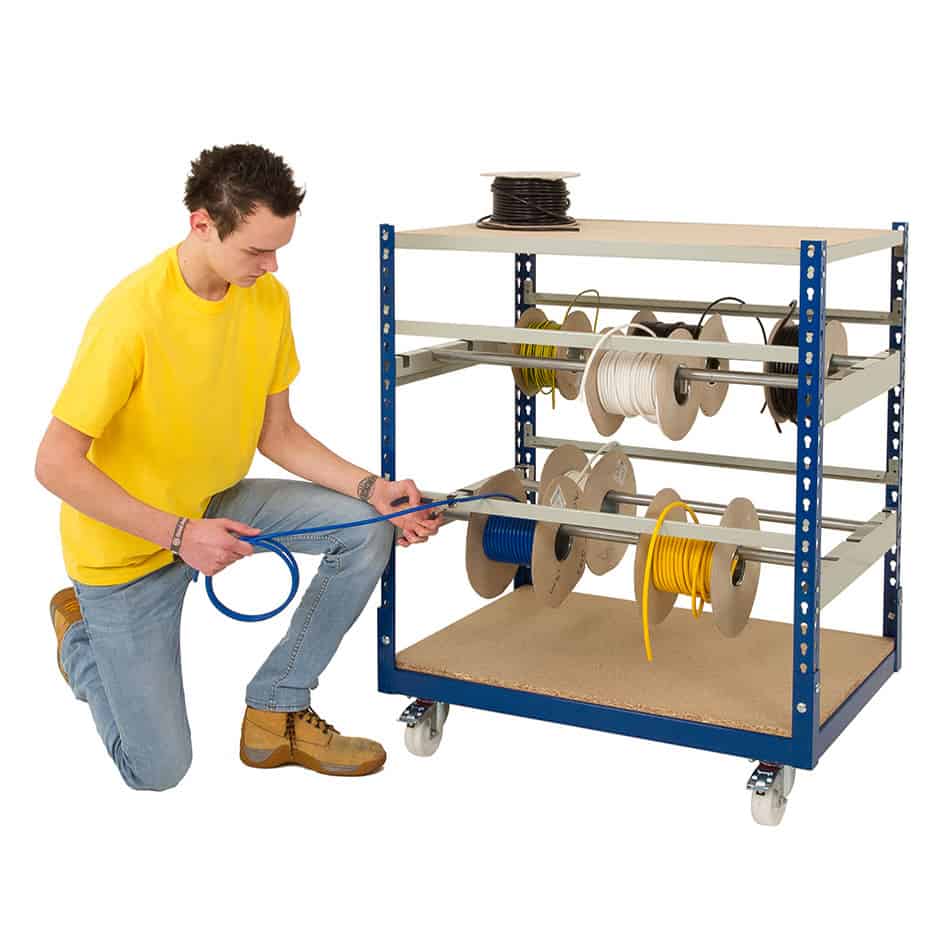 Reel Racks Mobile Mobile Cable Reel Storage Rack – StorageNStuff