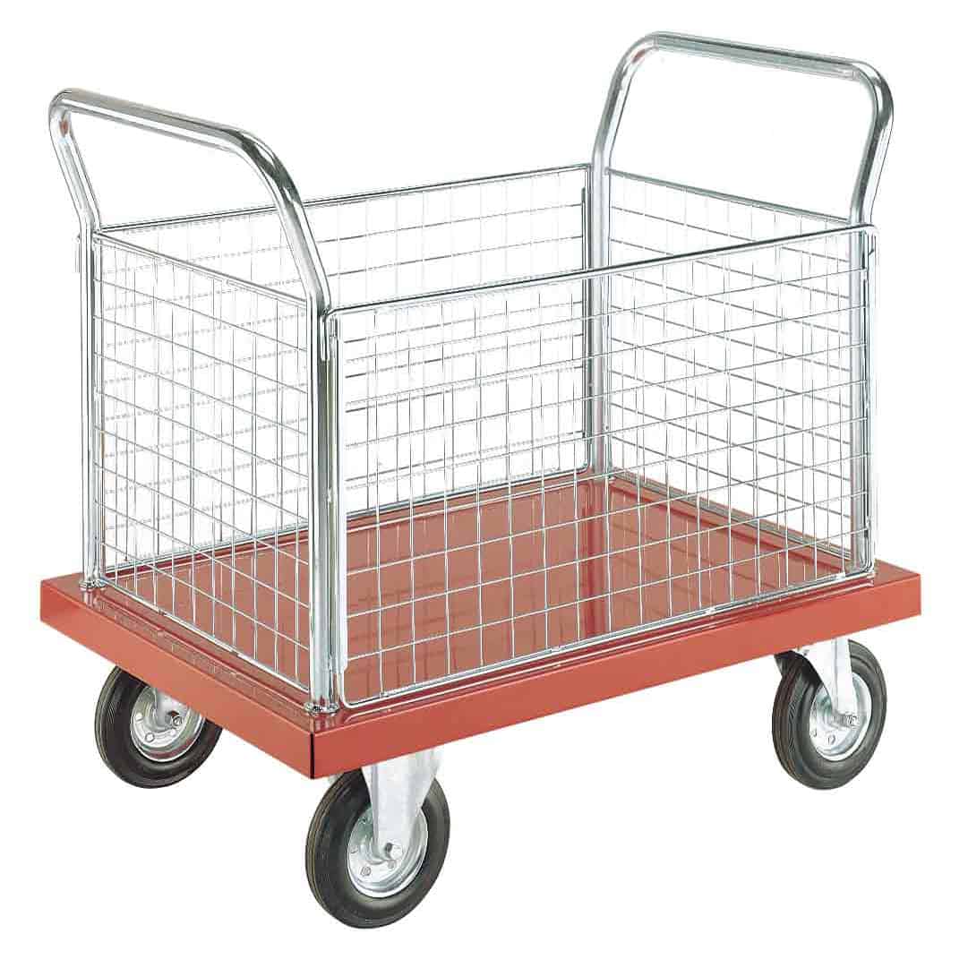 Coloured Platform Trolley with Four Sides