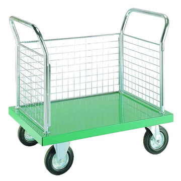 Coloured  Platform Truck with Three Mesh Sides