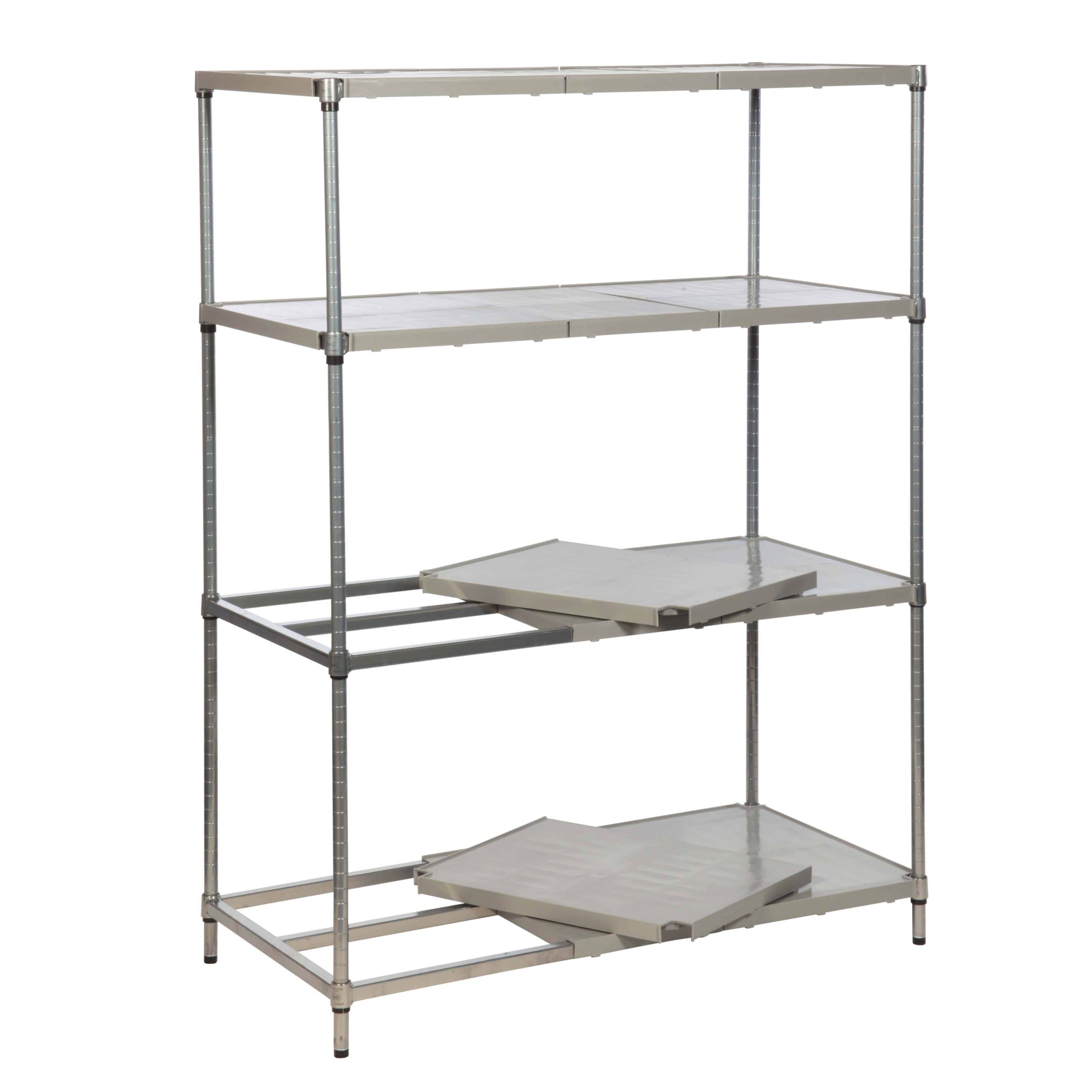 Plastic Plus Shelving 4 Tier Solid Bay 610mm Deep