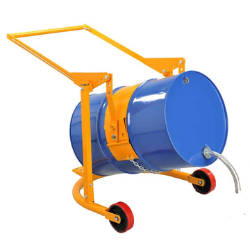 DTLC45 210 litre steel drum tilter trolley for lifting, rotating and transporting drums