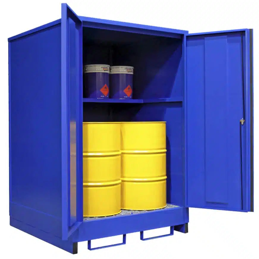 4 Drum Store with Doors and Shelf