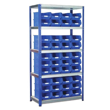Eco-Rax Shelving with 40 TC4 Storage Containers