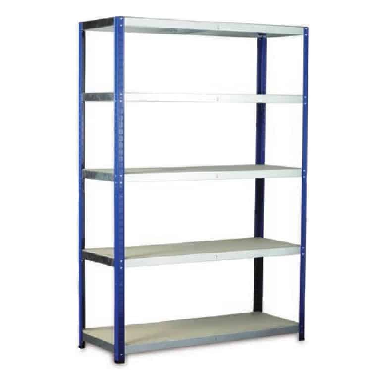 Eco-Rax Shelving with 5 Chipboard Shelves