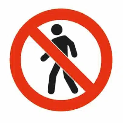 No Pedestrian Floor Marker