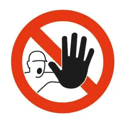 Stop Man with Hand Floor Marker