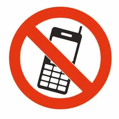 No Mobile Phones Floor Marker