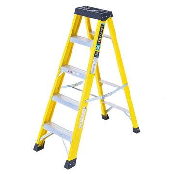 Fibreglass Swing Back 5 Tread Step Ladders
