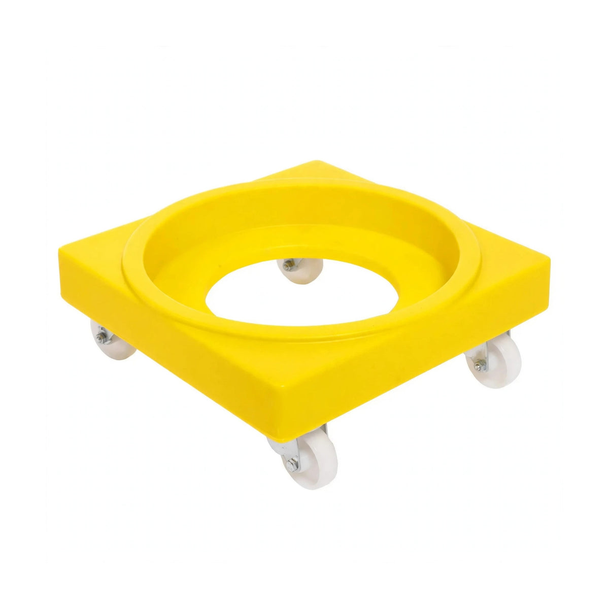 Food grade plastic dolly in yellow